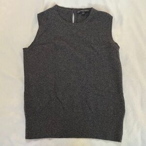 Brooks Brothers Women's Charcoal Sleeveless Sweater
